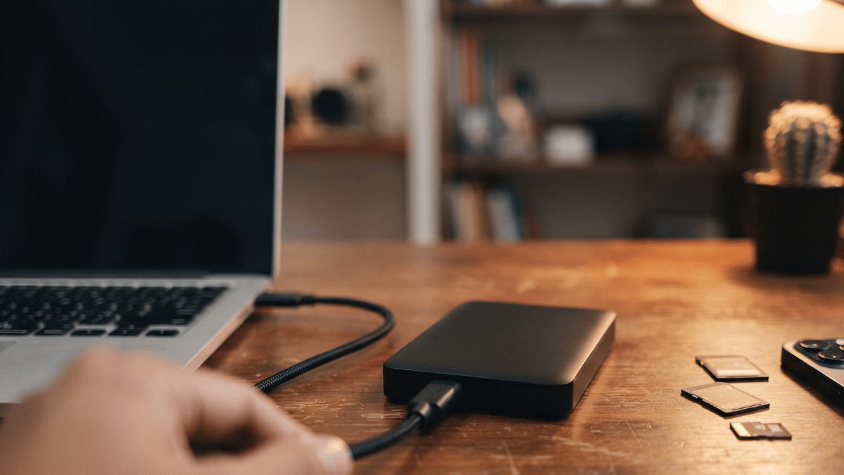 Hardisk eksternal tetap jadi sahabat terbaik untuk arsip file berukuran besar. | Foto: Generated by Gemini AI/Adi Gunawan