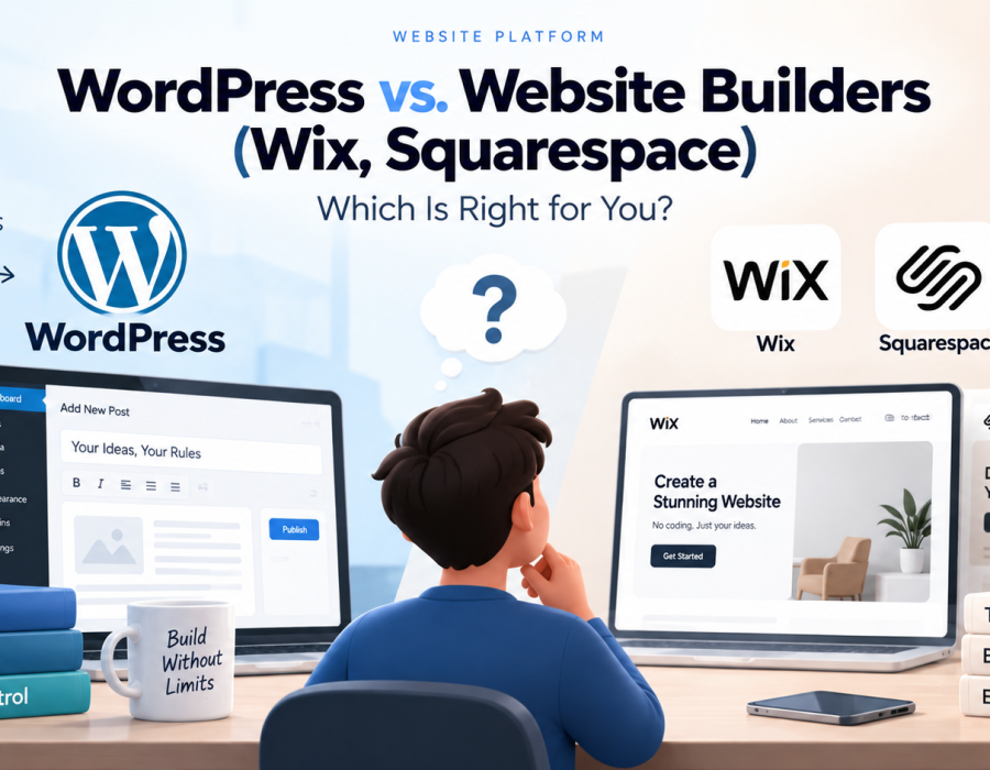 WordPress vs. Website Builders (Wix, Squarespace): Which Is Right for You?