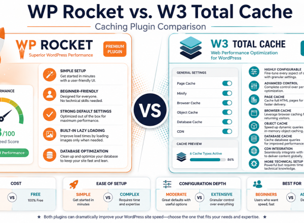 WP Rocket vs. W3 Total Cache: Which Caching Plugin Is Better?